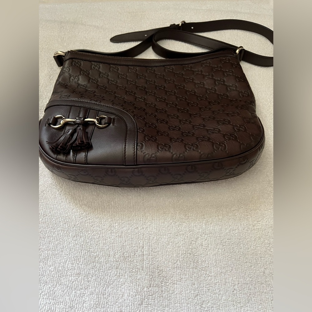 Authentic Preloved Guccissima Dark Brown Messenger bag - Picture 3 of 16